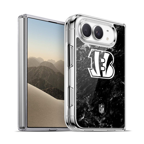 NFL Cincinnati Bengals Artwork Marble Soft Gel Case for Apple iPhone Duo