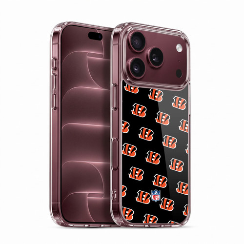 NFL Cincinnati Bengals Artwork Patterns Soft Gel Case for Apple iPhone 18 Pro
