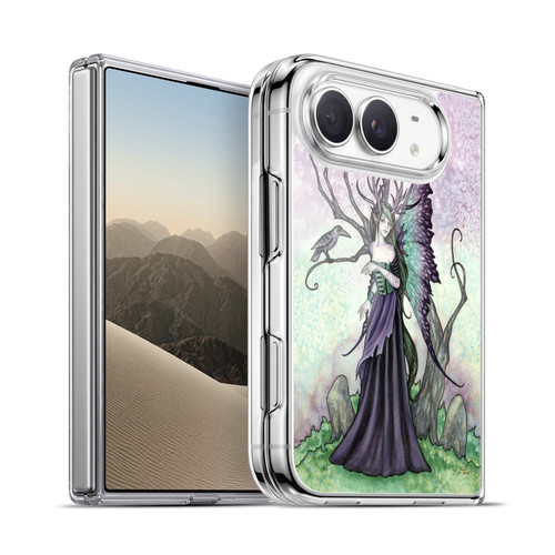 Amy Brown Mystical Art Black Raven Fairy With Bird Soft Gel Case for Apple iPhone Duo