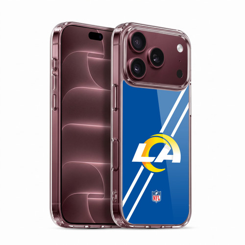 NFL Los Angeles Rams Logo Stripes Soft Gel Case for Apple iPhone 18 Pro