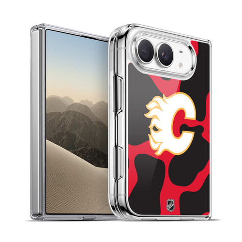 NHL Calgary Flames Cow Pattern Soft Gel Case for Apple iPhone Duo