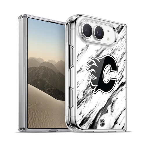 NHL Calgary Flames Marble Soft Gel Case for Apple iPhone Duo