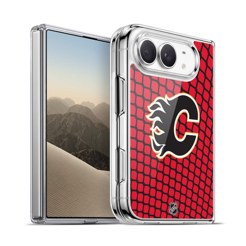 NHL Calgary Flames Net Pattern Soft Gel Case for Apple iPhone Duo
