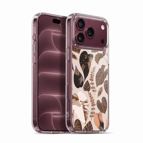 Anis Illustration Floral And Leaves Leaves Earth Tones Pattern Soft Gel Case for Apple iPhone 18 Pro Max