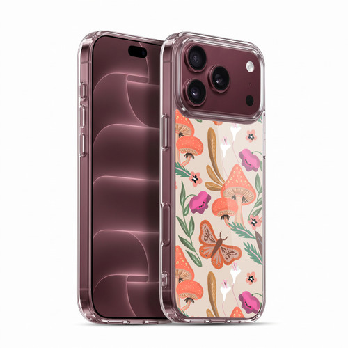 Anis Illustration Floral And Leaves Mushrooms Soft Gel Case for Apple iPhone 18 Pro Max