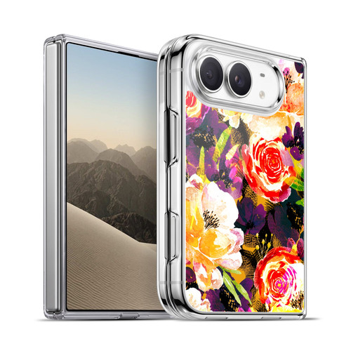 Anis Illustration Flowers Purple Soft Gel Case for Apple iPhone Duo