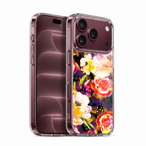 Anis Illustration Flowers Purple Soft Gel Case for Apple iPhone 18 Pro