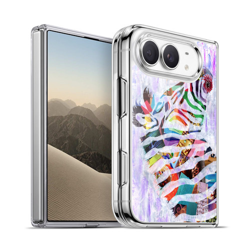 Artpoptart Animals Purple Zebra Soft Gel Case for Apple iPhone Duo