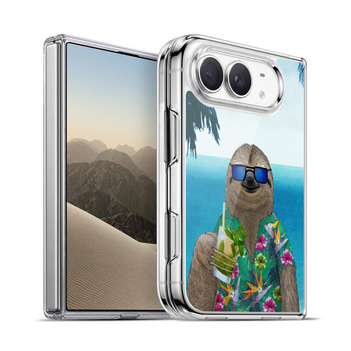 Barruf Animals Sloth In Summer Soft Gel Case for Apple iPhone Duo