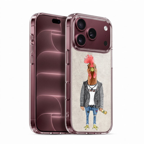 Barruf Animals Punk Rooster Soft Gel Case for Apple iPhone 18 Pro