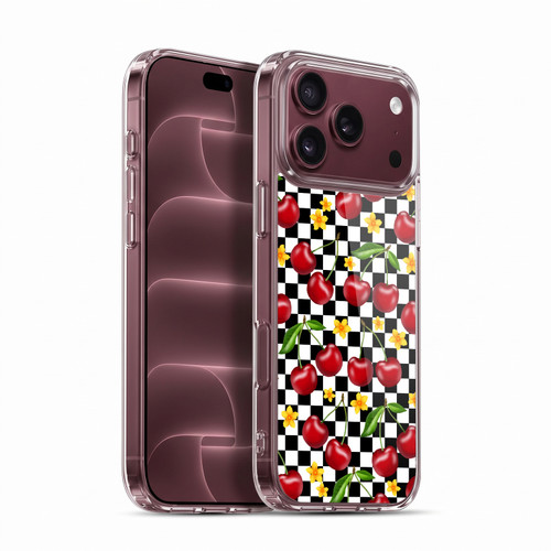 Head Case Designs Checkerboard Patterns Cherry Soft Gel Case for Apple iPhone 18 Pro Max
