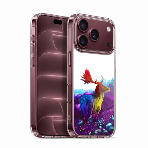 Dave Loblaw Animals Purple Mountain Deer Soft Gel Case for Apple iPhone 18 Pro