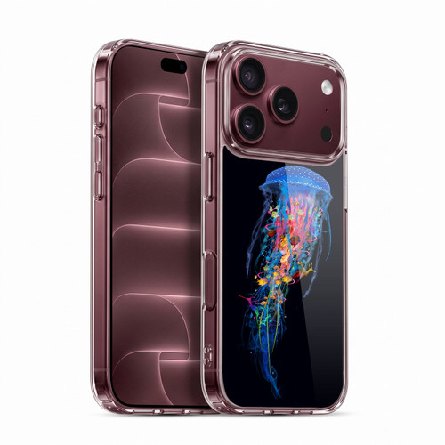 Dave Loblaw Sea Blue Jellyfish Soft Gel Case for Apple iPhone 18 Pro