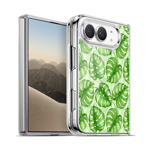 Katerina Kirilova Fruits & Foliage Patterns Monstera Soft Gel Case for Apple iPhone Duo