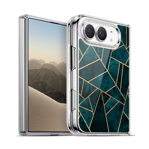 Elisabeth Fredriksson Sparkles Deep Teal Stone Soft Gel Case for Apple iPhone Duo