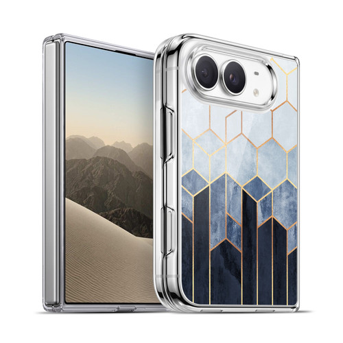 Elisabeth Fredriksson Sparkles Soft Blue Hexagons Soft Gel Case for Apple iPhone Duo