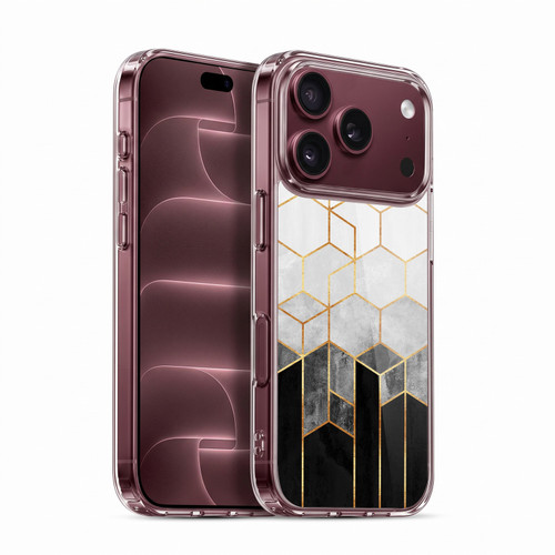 Elisabeth Fredriksson Sparkles Charcoal Hexagons Soft Gel Case for Apple iPhone 18 Pro