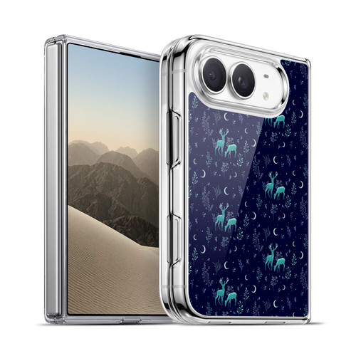 Episodic Drawing Pattern Deers In The Moonlight Soft Gel Case for Apple iPhone Duo