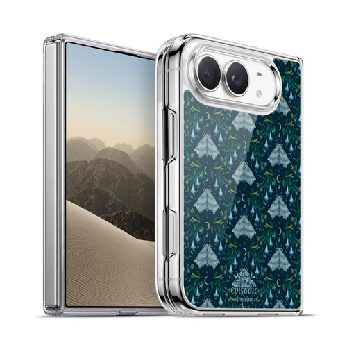 Episodic Drawing Spooky Patterns Angel Moth Soft Gel Case for Apple iPhone Duo