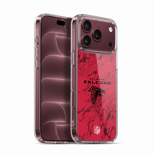 NFL Atlanta Falcons Graphics Coloured Marble Soft Gel Case for Apple iPhone 18 Pro Max