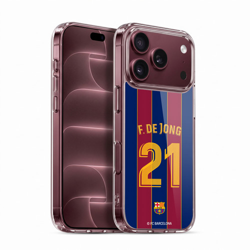 FC Barcelona 2020/21 Players Home Kit Group 1 Frenkie de Jong Soft Gel Case for Apple iPhone 18 Pro