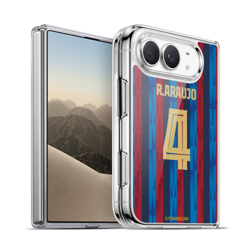 FC Barcelona 2022/23 Players Home Kit Ronald Araújo Soft Gel Case for Apple iPhone Duo
