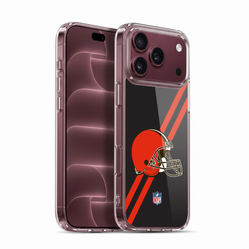 NFL Cleveland Browns Logo Stripes Soft Gel Case for Apple iPhone 18 Pro Max