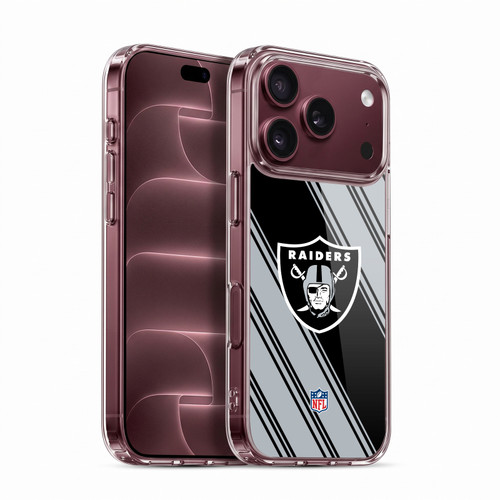 NFL Las Vegas Raiders Artwork Stripes Soft Gel Case for Apple iPhone 18 Pro