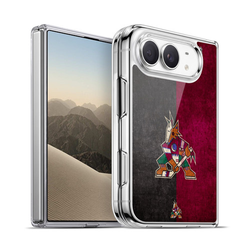 NHL Arizona Coyotes Half Distressed Soft Gel Case for Apple iPhone Duo