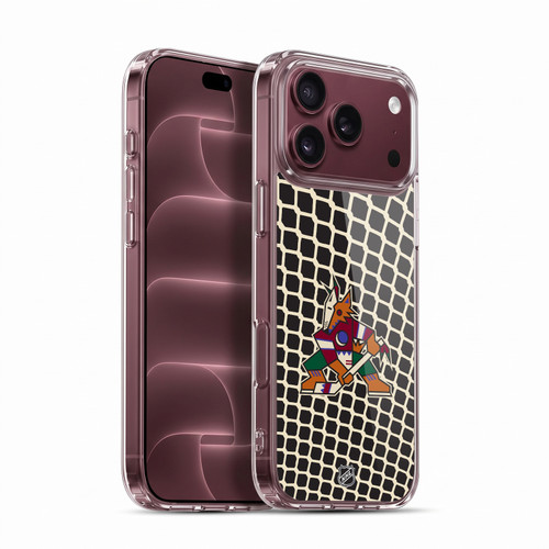 NHL Arizona Coyotes Net Pattern Soft Gel Case for Apple iPhone 18 Pro Max