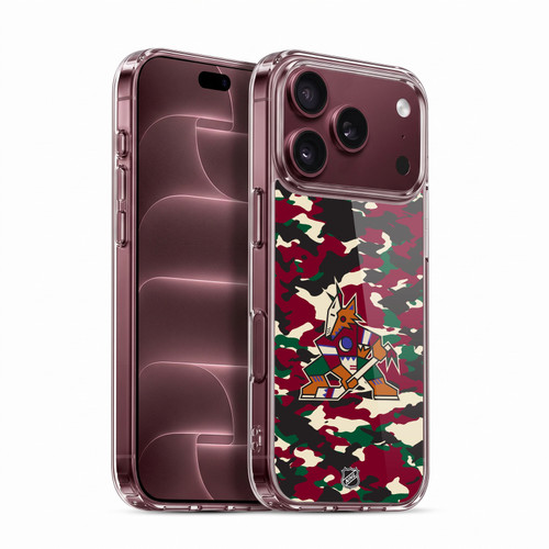 NHL Arizona Coyotes Camouflage Soft Gel Case for Apple iPhone 18 Pro