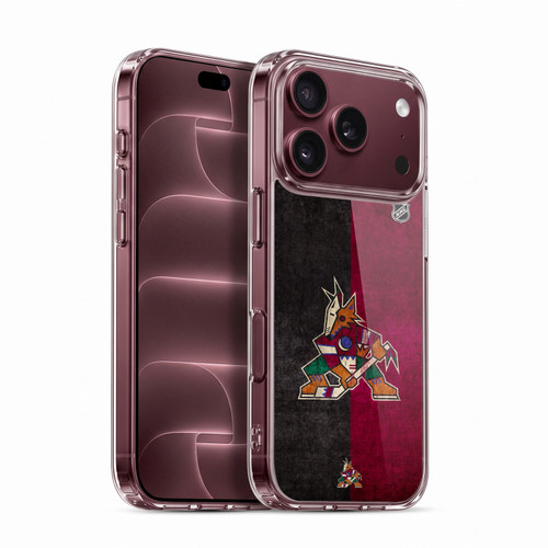 NHL Arizona Coyotes Half Distressed Soft Gel Case for Apple iPhone 18 Pro