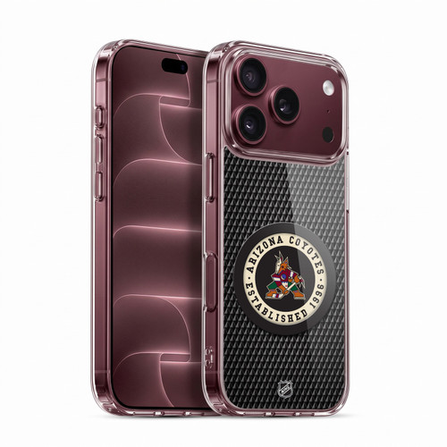 NHL Arizona Coyotes Puck Texture Soft Gel Case for Apple iPhone 18 Pro