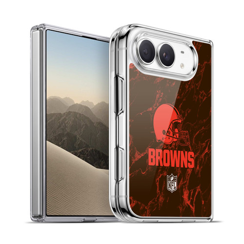 NFL Cleveland Browns Graphics Coloured Marble Soft Gel Case for Apple iPhone Duo
