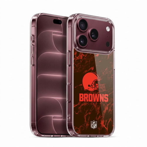 NFL Cleveland Browns Graphics Coloured Marble Soft Gel Case for Apple iPhone 18 Pro