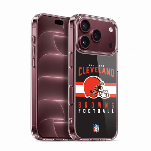 NFL Cleveland Browns Graphics Helmet Typography Soft Gel Case for Apple iPhone 18 Pro