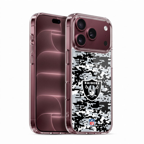 NFL Las Vegas Raiders Graphics Digital Camouflage Soft Gel Case for Apple iPhone 18 Pro