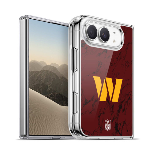 NFL Washington Football Team Graphics Coloured Marble Soft Gel Case for Apple iPhone Duo