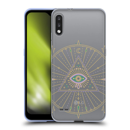 Cat Coquillette Evil Eye Purple Green Mandala Soft Gel Case for LG K22