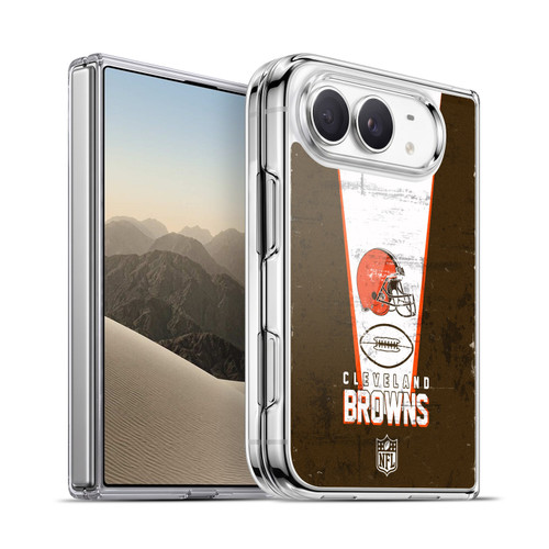 NFL Cleveland Browns Logo Art Banner Soft Gel Case for Apple iPhone Duo
