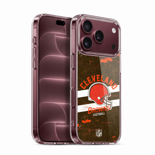 NFL Cleveland Browns Logo Art Helmet Distressed Soft Gel Case for Apple iPhone 18 Pro