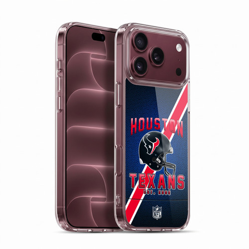 NFL Houston Texans Logo Art Football Stripes Soft Gel Case for Apple iPhone 18 Pro Max