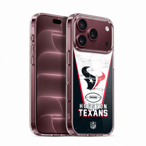 NFL Houston Texans Logo Art Banner Soft Gel Case for Apple iPhone 18 Pro