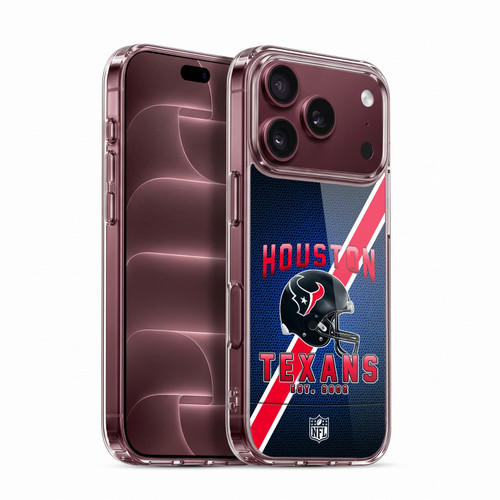 NFL Houston Texans Logo Art Football Stripes Soft Gel Case for Apple iPhone 18 Pro