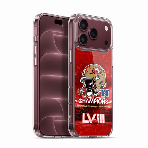 NFL 2024 Division Champions NFC Helmet 49ers Soft Gel Case for Apple iPhone 18 Pro Max