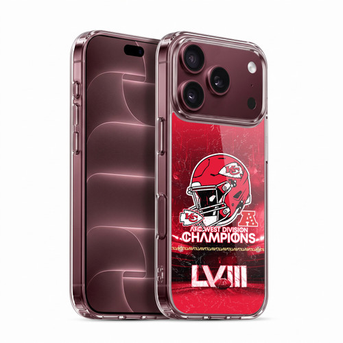NFL 2024 Division Champions AFC Helmet Chiefs Soft Gel Case for Apple iPhone 18 Pro
