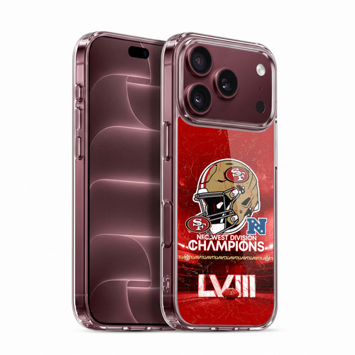 NFL 2024 Division Champions NFC Helmet 49ers Soft Gel Case for Apple iPhone 18 Pro