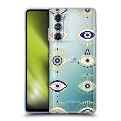 Cat Coquillette Evil Eye Blue Gold Soft Gel Case for Motorola Edge S30 / Moto G200 5G