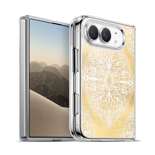 Micklyn Le Feuvre Floral Patterns White Gouache Soft Gel Case for Apple iPhone Duo
