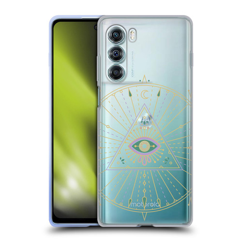 Cat Coquillette Evil Eye Purple Green Mandala Soft Gel Case for Motorola Edge S30 / Moto G200 5G